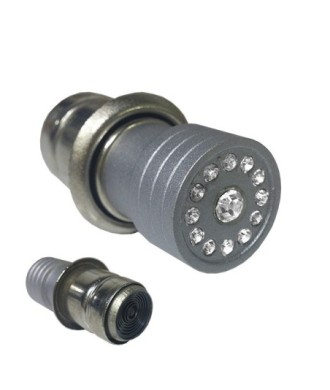 GloboStar® 115206 Αναπτήρας Αυτοκινήτου Ασημί με Διαμαντάκια